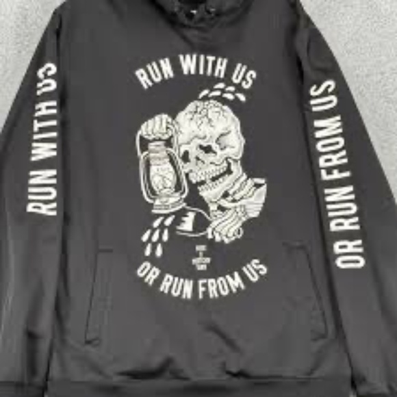 RIDE WITH US sketchy tank wind breaker black mens button down - Picture 2 of 4